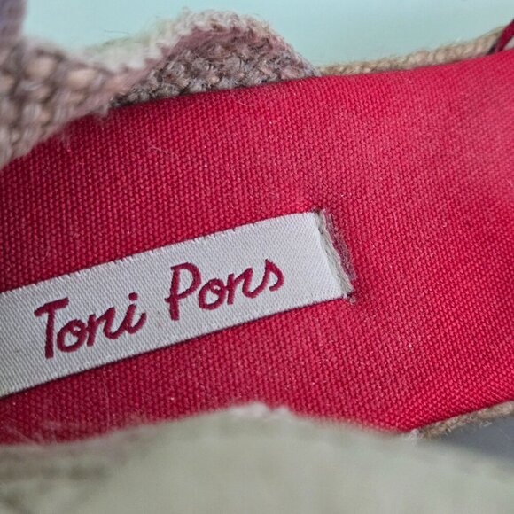Toni Pons NIB Espardrille Lloret Vermell Red Wedge Sandal Size 40/9 - Picture 8 of 13
